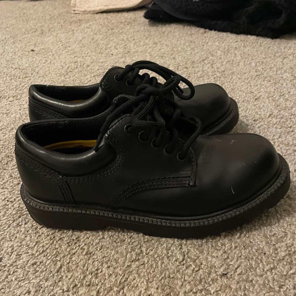 all black school shoes